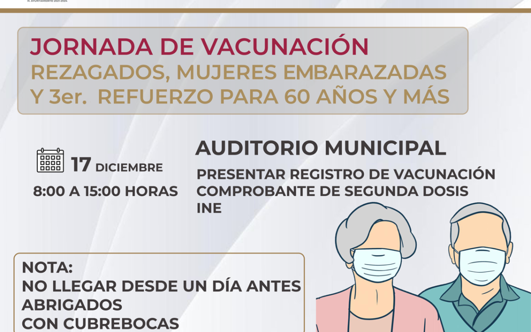 Vacuna de refuerzo en Amaxac, este viernes 17 de diciembre