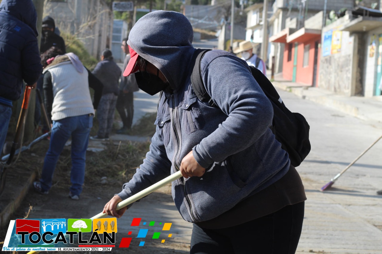 Encabeza Ayuntamiento de Tocatlán labores de mantenimiento