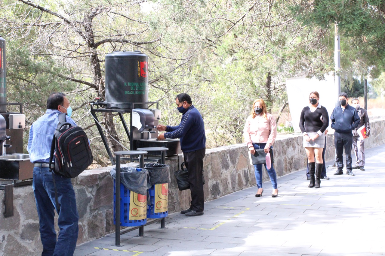 Amplía TSJE medidas sanitarias por Covid a fin de evitar contagios en el personal y los justiciables