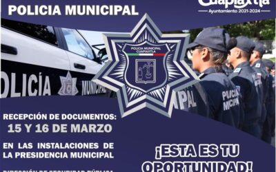 Ayuntamiento de Cuapiaxtla abre convocatoria para reclutamiento de policías